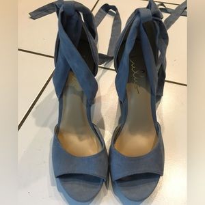 Lulus Dorian Chunky Faux Suede Heels